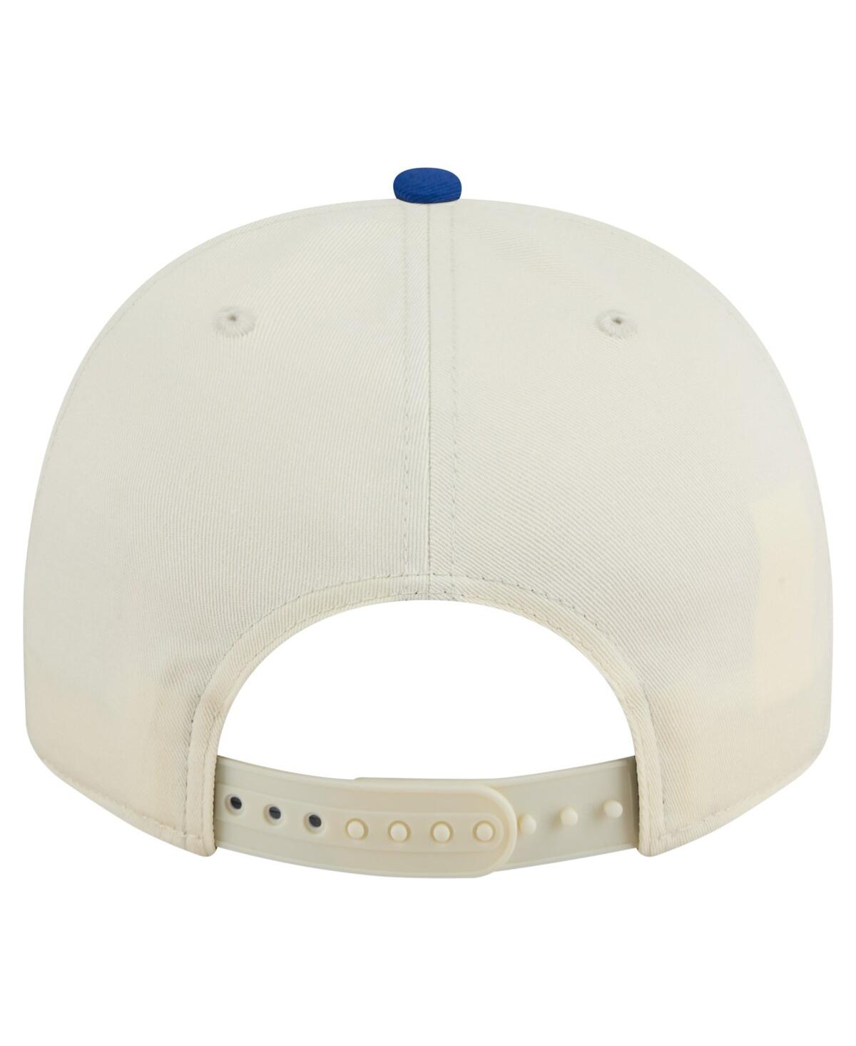 New Era Men's Cream/royal Kentucky Wildcats Vintage Chainstitch 9fifty A-frame Snapback Hat In Neutral