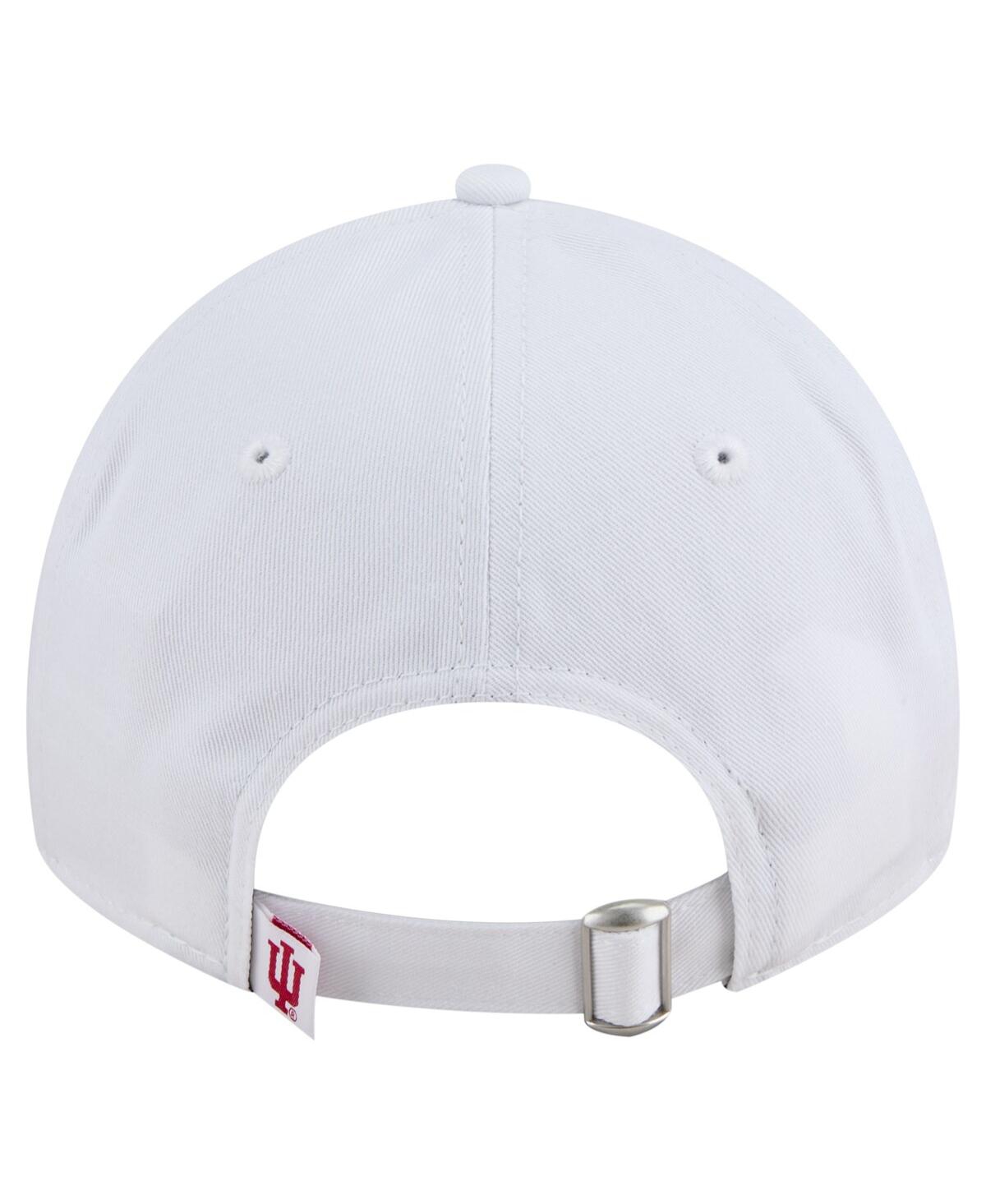 New Era Men's White Indiana Hoosiers Fan 9twenty Adjustable Hat In White