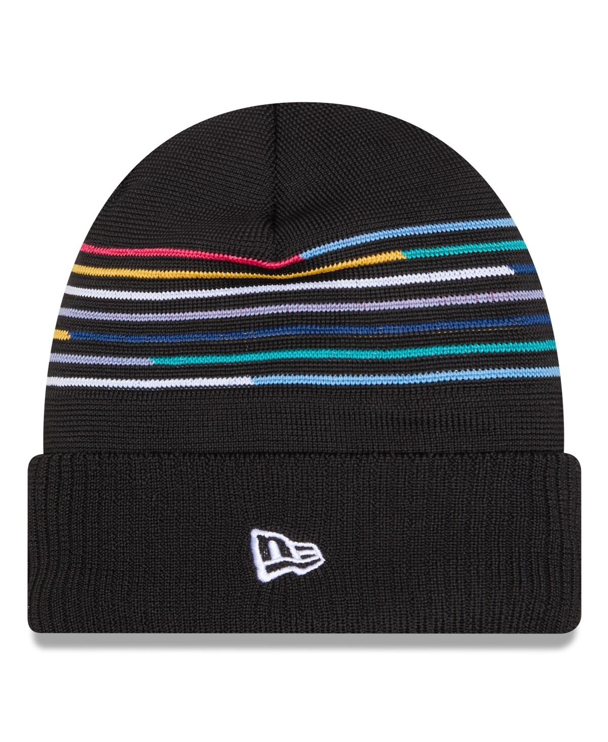 New Era Men's Black Las Vegas Raiders 2025 Nfl Crucial Catch Cuffed Knit Hat In Black