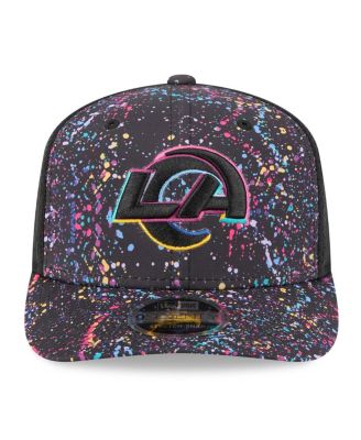 Men's Black Los Angeles Rams 2025 NFL Crucial Catch 9SEVENTY Adjustable Hat