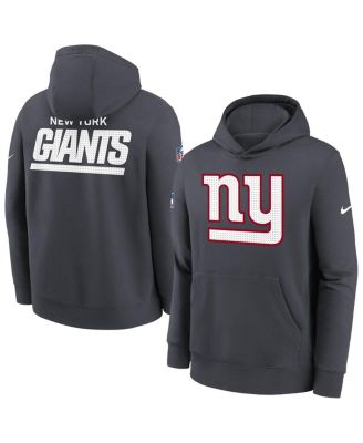 Nike - Big Boys and Girls Charcoal New York Giants Sideline Club Fleece Hoodie