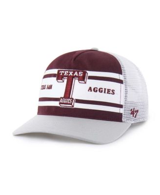 '47 Brand - Big Boys and Girls Maroon/Gray Texas A&M Aggies Super Stripe Hitch Adjustable Trucker Hat