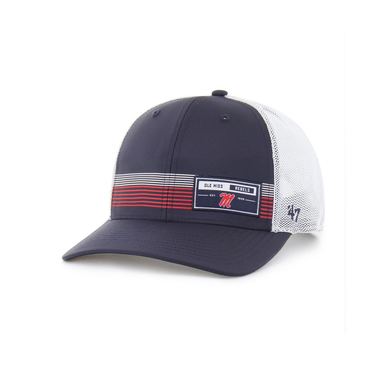 Men's Navy Ole Miss Rebels Rangefinder Brrr Trucker Adjustable Hat