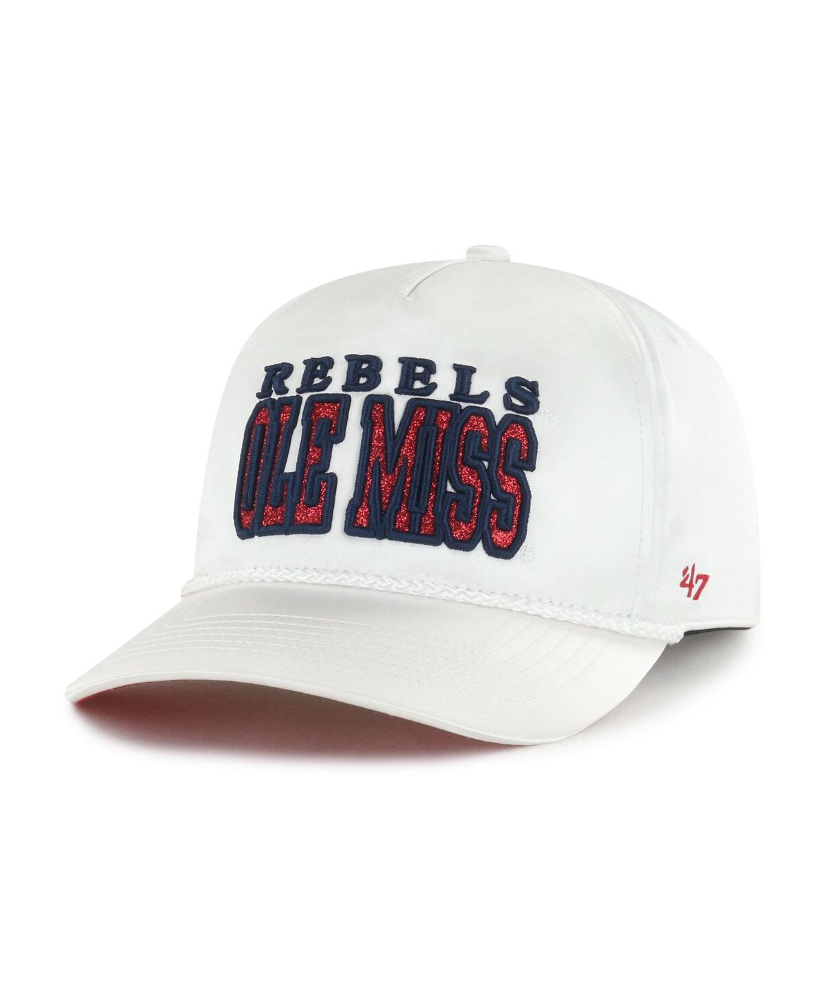 47 Brand Women's White Ole Miss Rebels Outspoken Hitch Adjustable Hat In White
