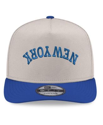 Men's Cream/Royal New York Mets Upside Down City Name A-Frame 9FIFTY Snapback Hat