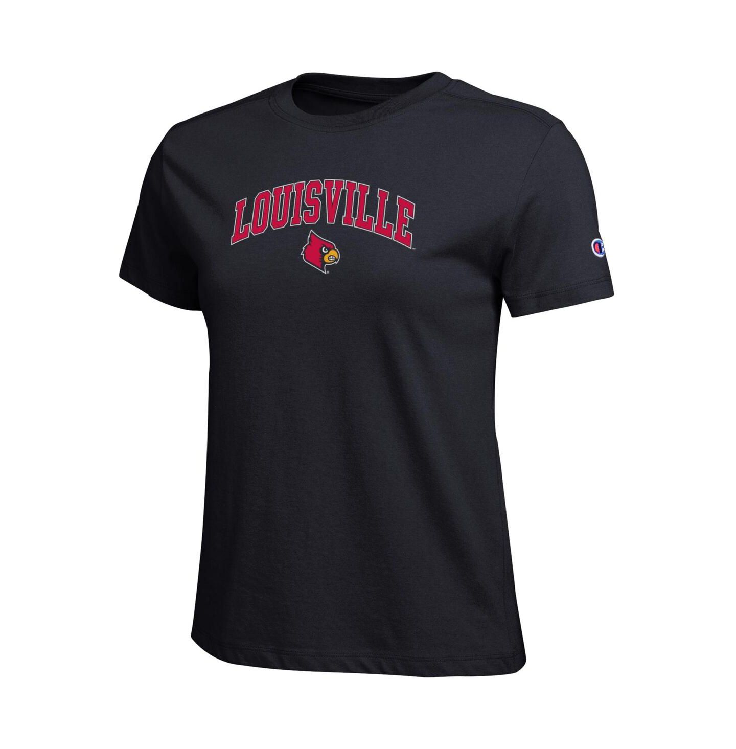 Женская футболка Champion Black Louisville Cardinals Arched Over Logo — фото 2