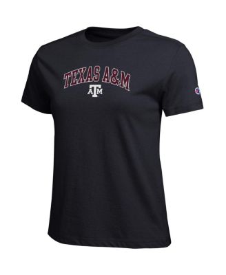 Women's Black Texas A&M Aggies Arched Over Logo T-Shirt