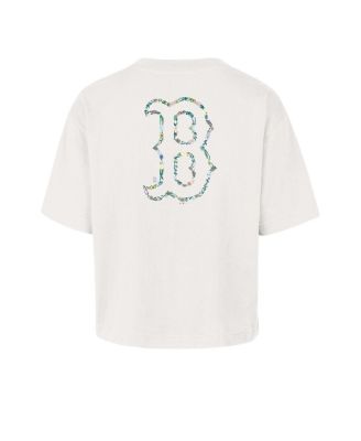 Women's Natural Boston Red Sox Full Bloom Cropped T-Shirt