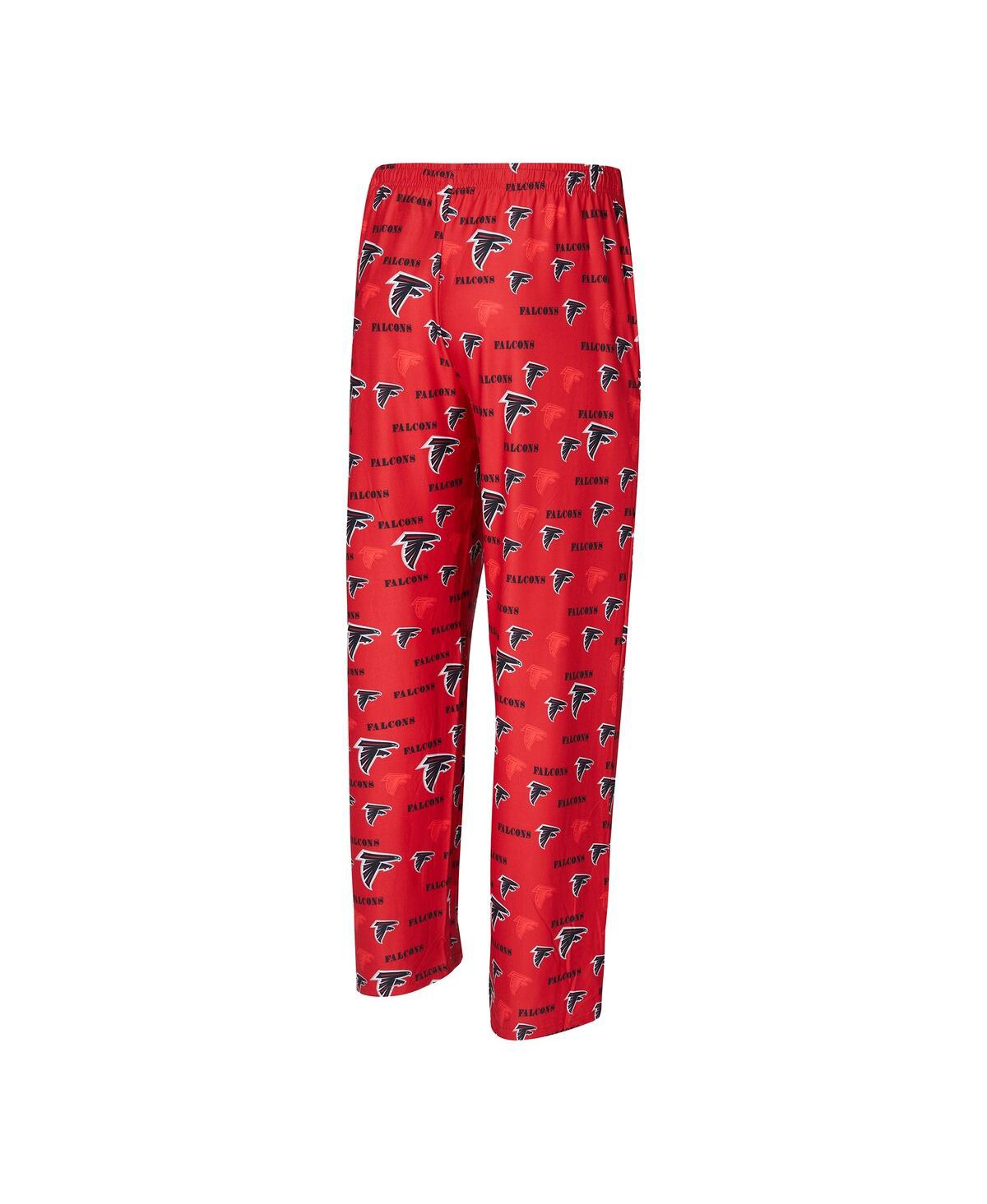 Concepts Sport Men's Red Atlanta Falcons Mosaic All Over Print Pants In Red