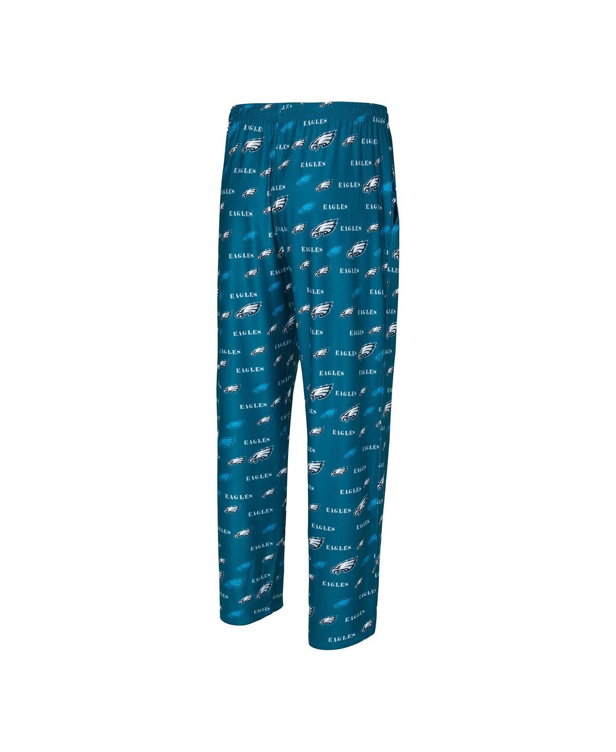 Concepts Sport Men's Midnight Green Philadelphia Eagles Mosaic All Over Print Pants In Green