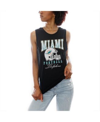 Gameday Couture - Women's Black Miami Dolphins Preseason Opener Racerback Tank Top