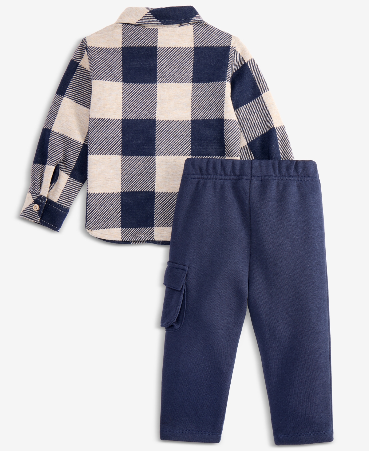 First Impressions Baby Boys 2-pc. Buffalo Plaid Shirt & Pants Set, Macy's Exclusive In Brown