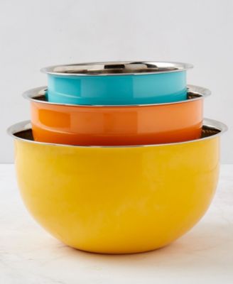 Latin Stainless Steel 3-Pc. Mixing Bowl Set