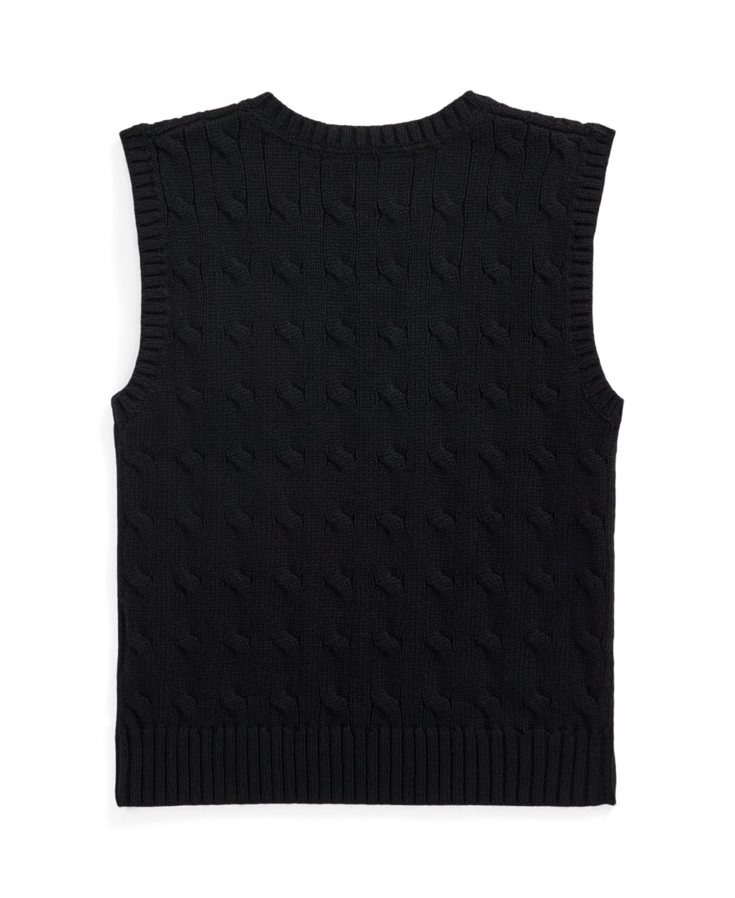 Жилет Polo Ralph Lauren Cable-Knit Sweater Vest для мальчиков, цвет: Чёрный — фото 3