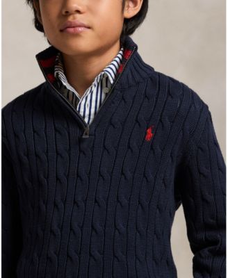 Boys' 8-20 Quarter-Zip Sweater