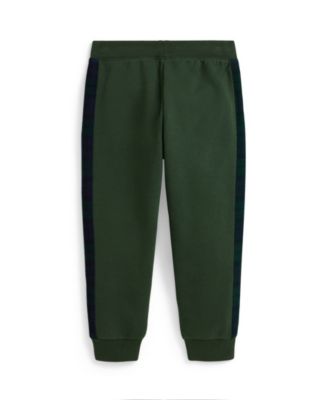 Boys' 2-7 Plaid-Trim Fleece Jogger Pant
