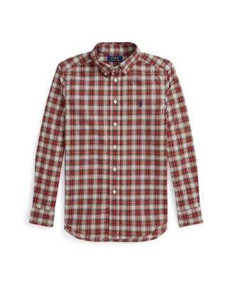 Big Boys' 8-20 Plaid Shirt