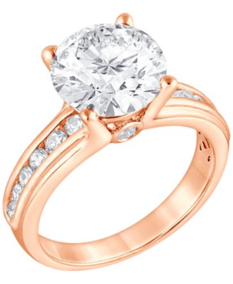 Bagley Mischka Certified Lab Grown Diamond Channel Set Engagement Ring (4 ct. t.w.) in 14k Gold - Rose Gold