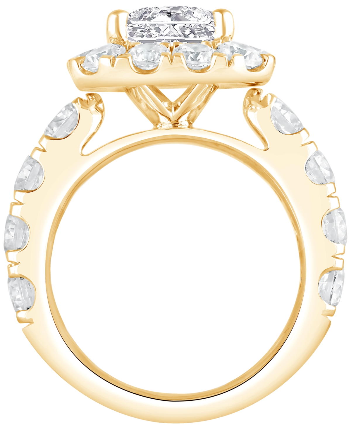 Badgley Mischka Bagley Mischka Certified Lab Grown Diamond Emerald Halo Engagement Ring (8-3/4 Ct. T.w.) In 14k Gold In Gold