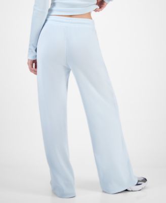 Juniors' Hacci-Knit Wide-Leg Sweatpants