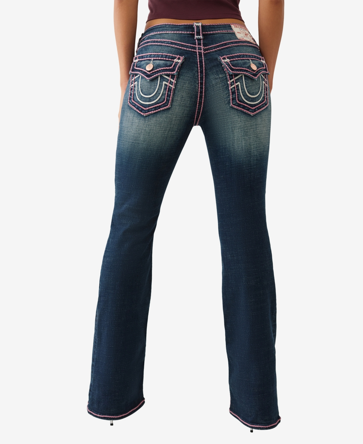 True Religion Women's Becca Bootcut Rope Stitch Flap Jeans In Blue