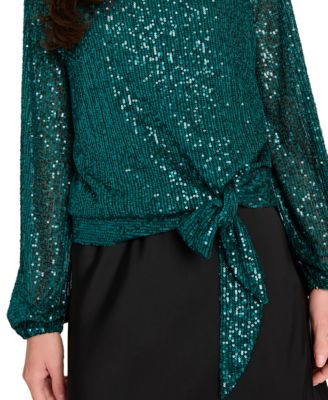 Women&#39;s Long Sleeve Sequin Top