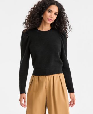 Women's Puff-Sleeve Crewneck Sweater