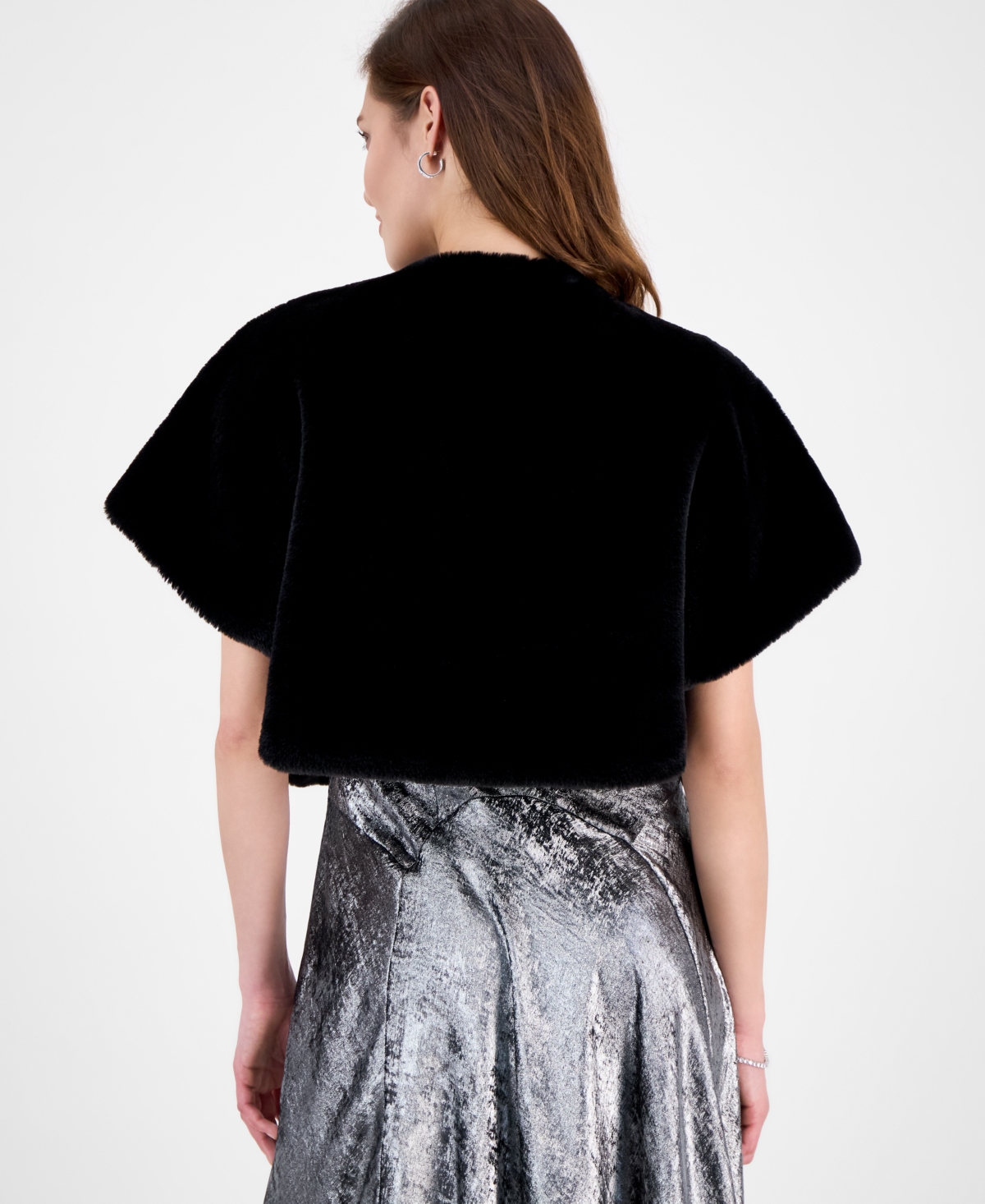 Robbie Bee Women's Faux Fur Caplet