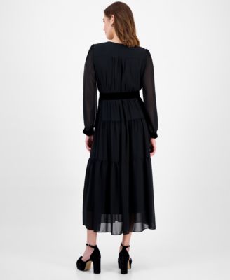 Women's Surplice Tiered Maxi Dress