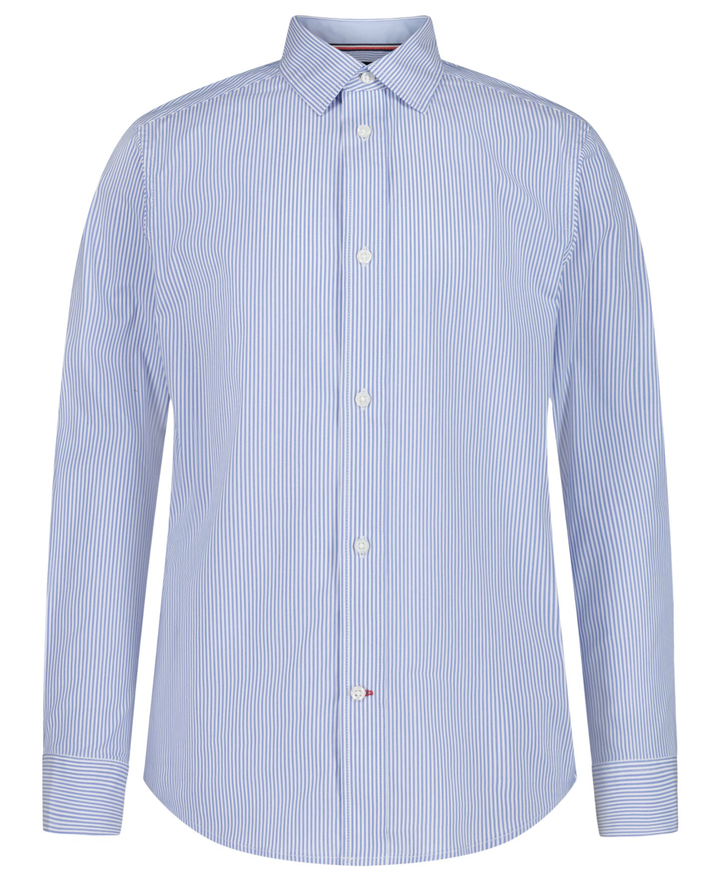 Рубашка Tommy Hilfiger Long Sleeve Striped Dress Shirt для мальчиков, цвет: Синий — фото 6