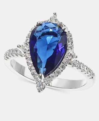 Charter Club - Pav&eacute; & Pear-Shape Color Crystal Ring