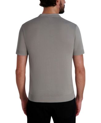 Men's Short Sleeve Sweater T-Shirt