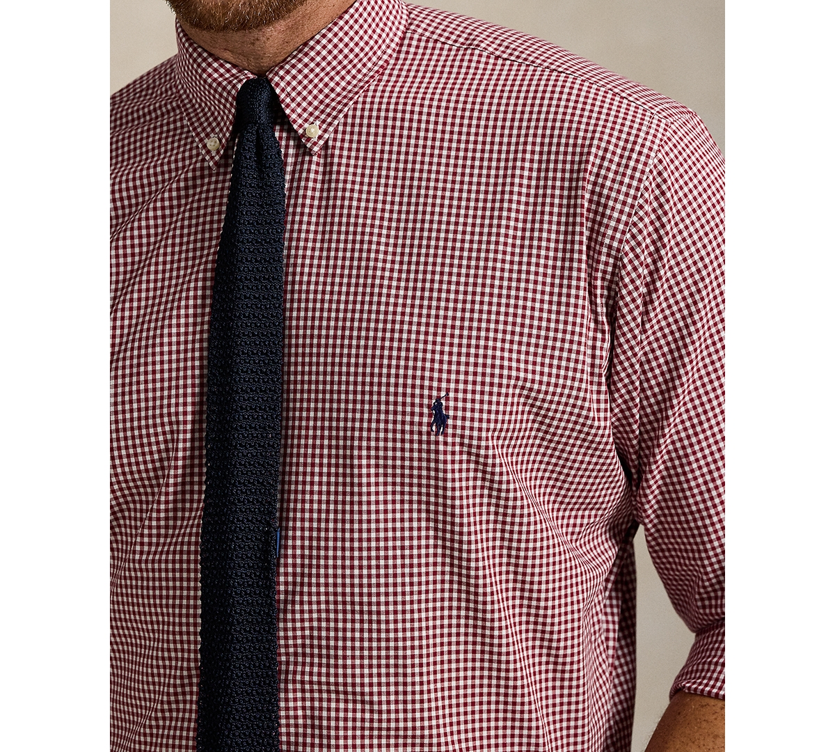 Polo Ralph Lauren Ralph Lauren Gingham Stretch Poplin Shirt In Red