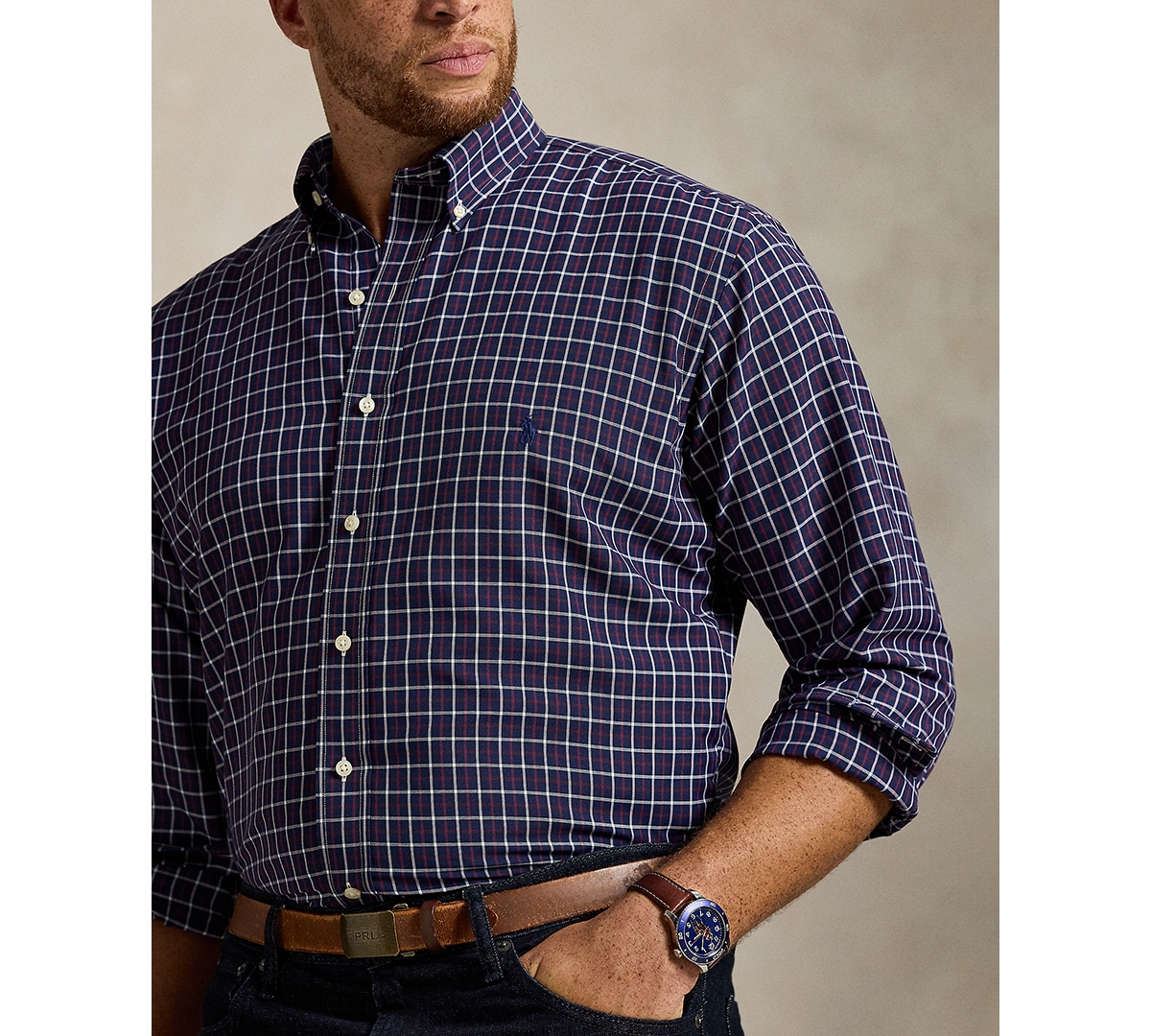 Polo Ralph Lauren Men's B&T Long Sleeve Performance Oxford Shirt