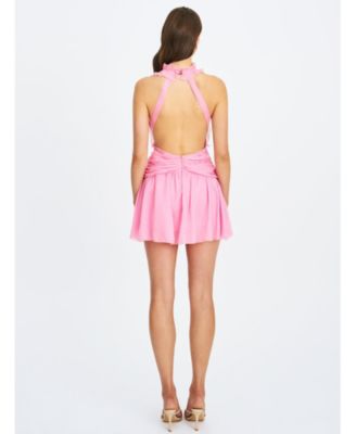 Women's Odelle Tulip Pink Crinkle Chiffon Wrap Dress