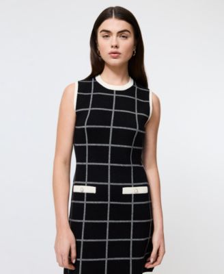 Women's Check-Print Sleeveless Dress