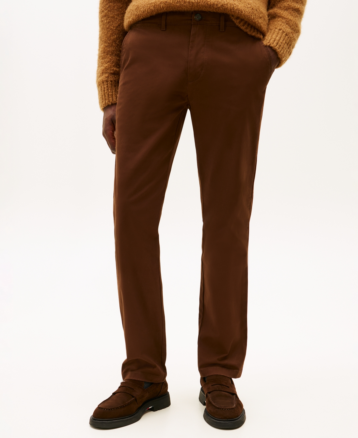 Tommy Hilfiger Men's Th Flex Stretch Regular-fit Chino Pant In Brown