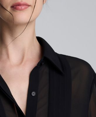 Women's Pleated Long Sleeve Top