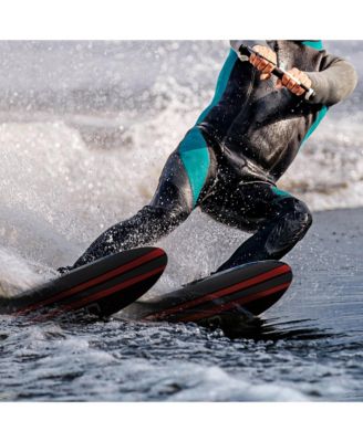 OBrien Vortex Combo 65.5 Inch Adult Mens Size 4.5-13 Wide Body Water Skis, Red