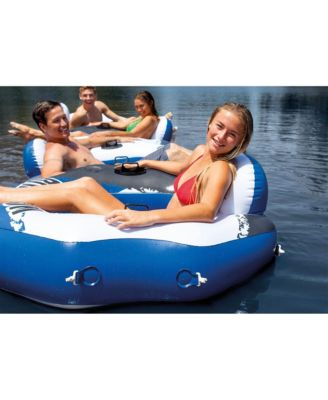 River Run Single Person Inflatable Connecting Floating Lounge Tube Chair