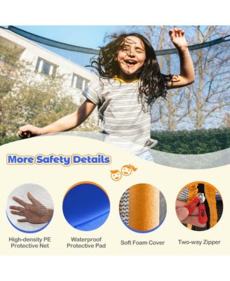 48" Toddler Trampoline for Kids with Safety Enclosure Net Heavy-duty Frame
