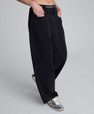 Kenneth Cole - Women's High Rise Wide Leg Baggy Jeans