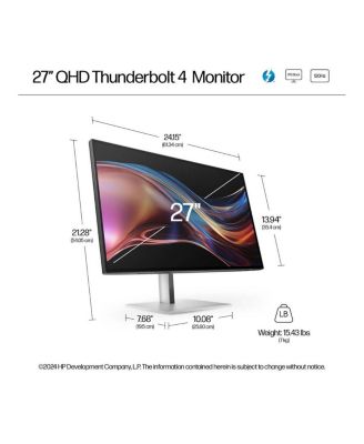 Series 7 Pro 727pu 27" 16:9 WQHD 120Hz IPS LCD Thunderbolt 4 Monitor, Natural Silver