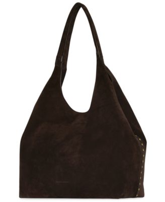 Darren Signature Large Suede Carryall Shoulder Bag