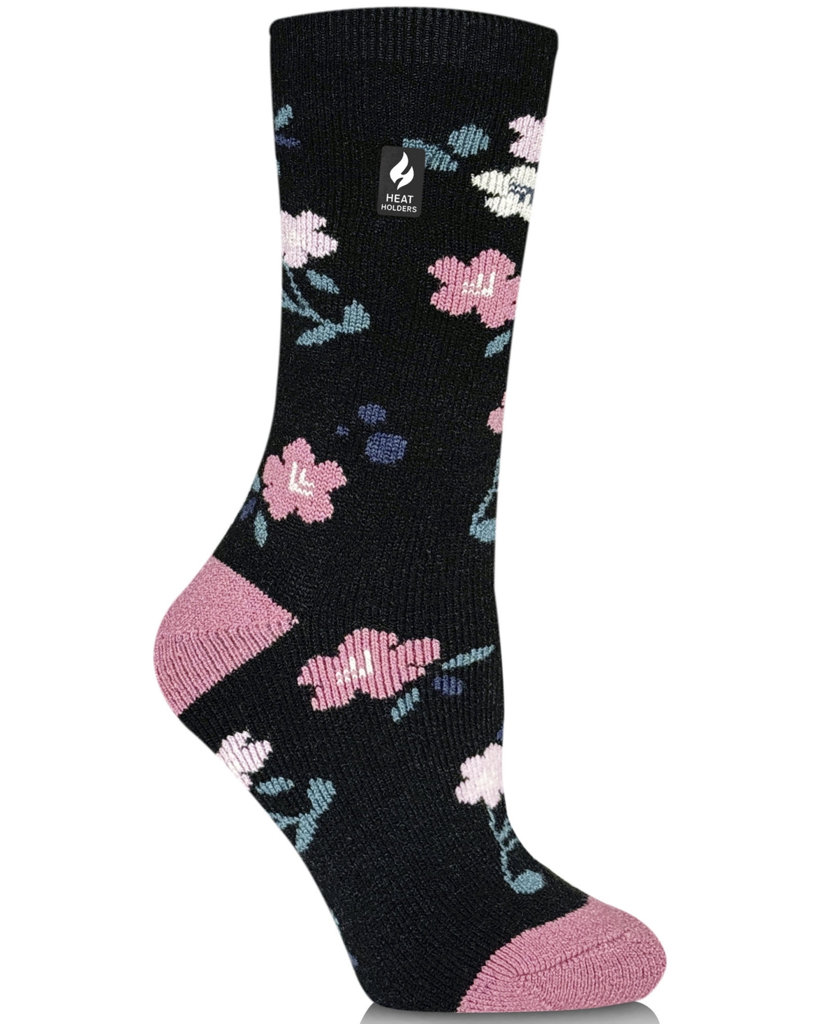 Heat Holders Lite Lanuza Floral Crew Socks In Multi