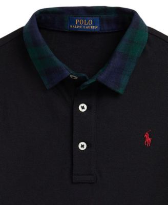 Boys' 2-7 Plaid Collar T-Shirt