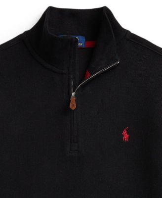 Polo Ralph Lauren Boys' 8-20 Estate-Rib Quarter-Zip Pullover - Macy's