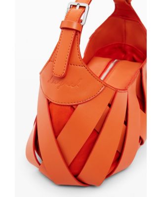 Women's Medium braided faux leather bag