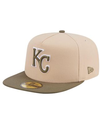 New Era - Men's Light Beige/Olive Kansas City Royals Two-Tone Color Pack A-Frame 59FIFTY Fitted Hat