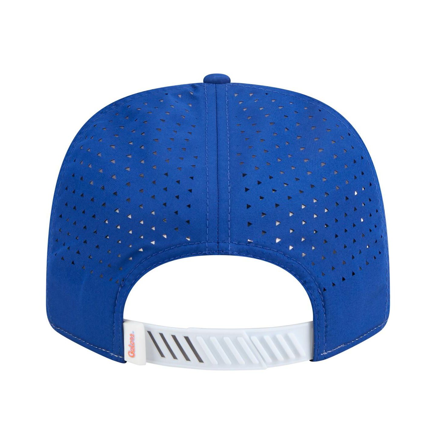 Мужская кепка New Era White/Royal Florida Gators Perforated Patched 9SEVENTY Adjustable Hat — фото 2